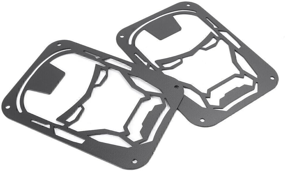 ya 4 8.24 baidi for Jeep for Wrangler JK 2007-2016 Iron for MAN Style 2x Rear Tail Light Guards Covers