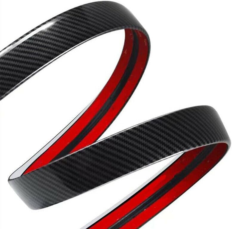 ya 6 8.14 Car Tail Streamer Lamp Carbon Fiber LED Light Rear Wing Spoiler Lip Brake Trunk
