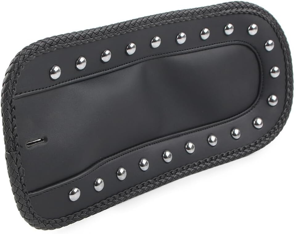 ya 4 8.10 Black PU Leather Rear Fender Bib Studs Solo for SEAT Fit for Kawasaki Vulcan 1500