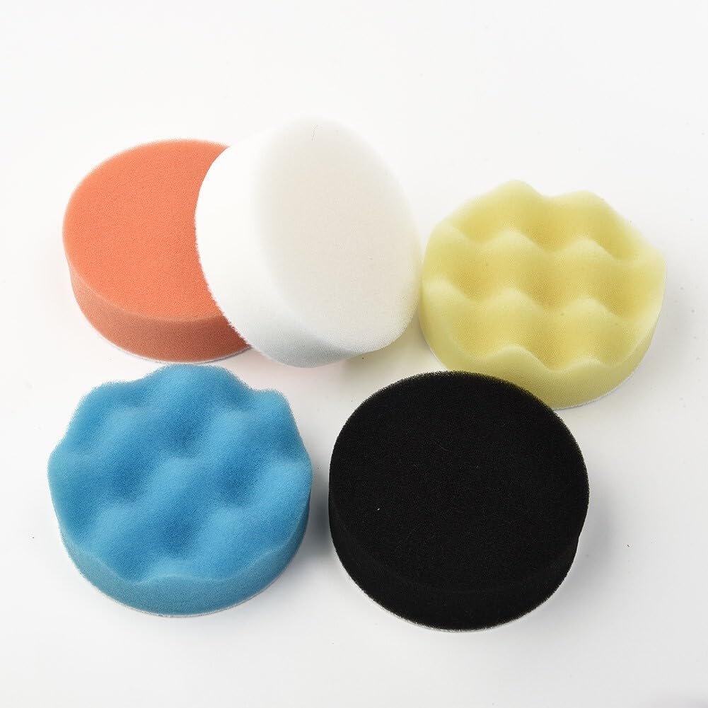 ya 13 9.15 baidi 50 Pack 3/75mm Sponge Foam Wool Polishing Cleaning Buffing Waxing Pads Tool Set