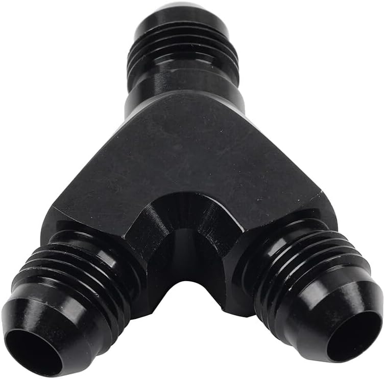 ya 10 9.16 baidi 6AN AN6 Black Y Fuel Block Flare Union Junction Fitting Adapter Coupler Splitter