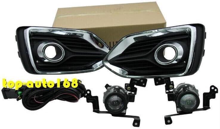 ya 9 10.24 Halogen Front Bumper Fog Lights Kit w/Cable for Hyundai Accent 2018 2019 2020