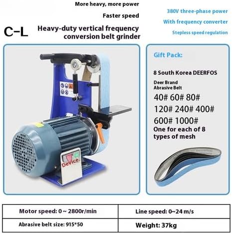 ya 14 9.20 zhengce Belt Sander Metal Grinder Electric Small Sanding and Polishing Machine Vert-16