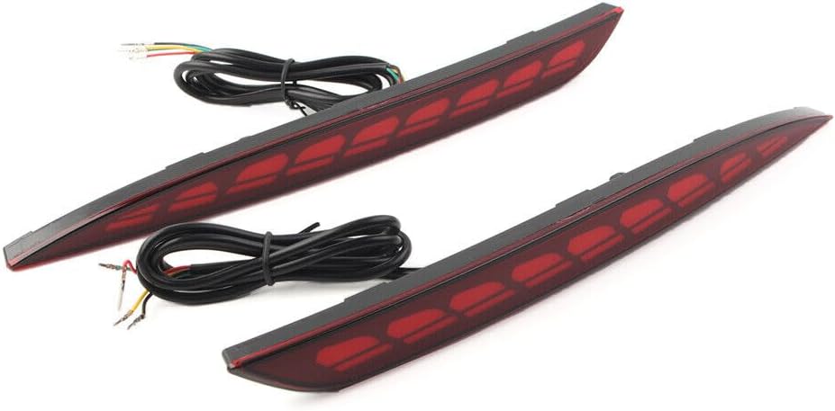 ya 2 8.15 Rear Bumper Reflector Brake Light Dynamic Dragon Scale Fit for Tesla Model 3 2017-22
