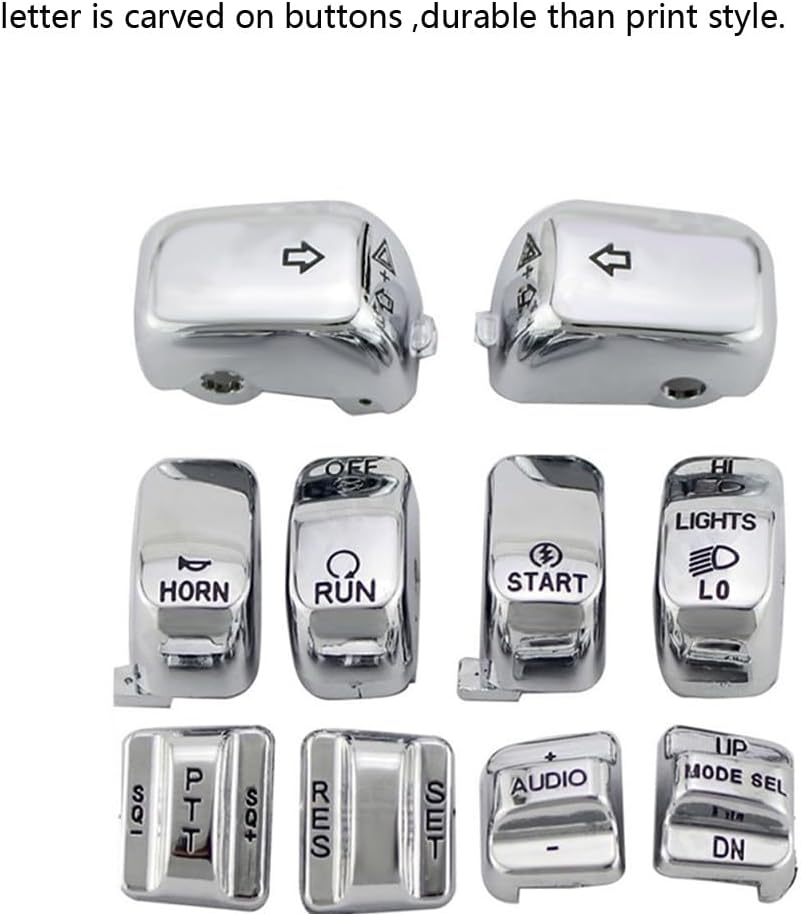 ya 4 8.24 baidi Handlebar switch housing protective cover and 10 button covers suitable for Harley Touring 1996-2013