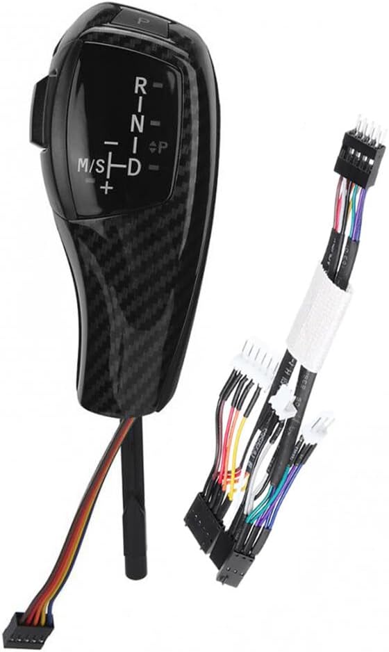 ya 4 8.24 baidi Gear Shift Knob LED Carbon Fiber for BMW E81 E84 E89 E90 E91 E92 E93 1 3 Series