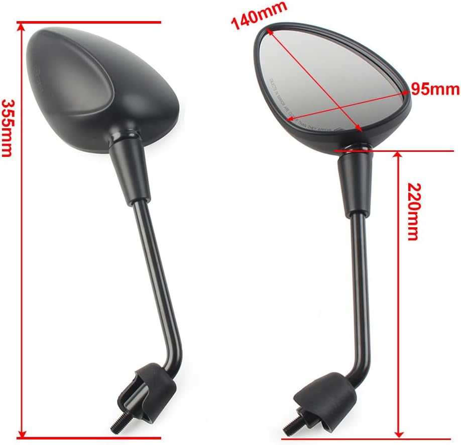 ya 2 8.15 Rearview Side Mirrors for Vespa GTS GTV 50 125 200 300 300ie Sprint Primavera150