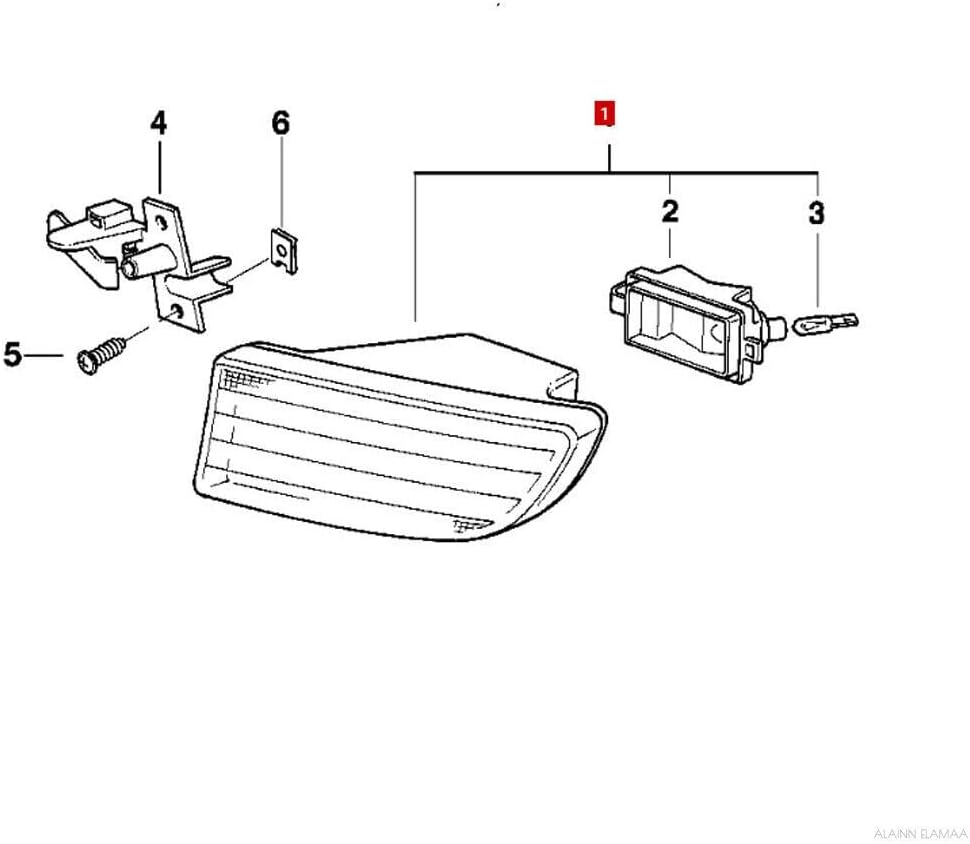 ya 7 8.24 baidi Front Bumper Fog Light Driving Lamp for BMW E38 7 Series 740i 750iL 1995-2001,LH