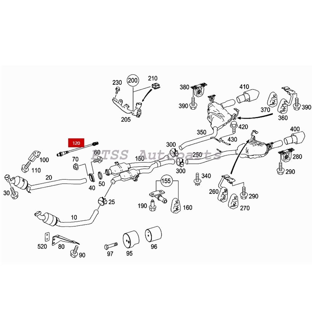 ya 9 10.24 OE 0035427018 Upstream Oxygen Sensor for Mercedes-Benz C300 C350 E350 E550