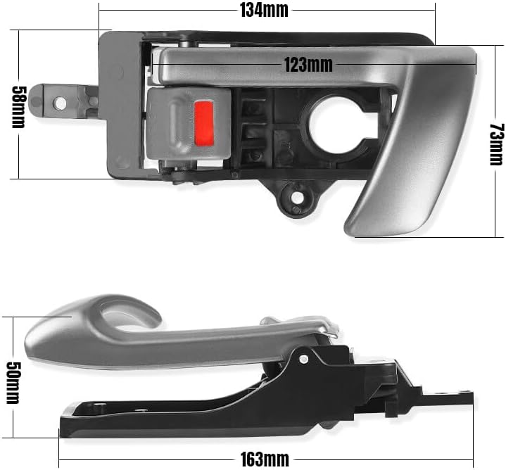 ya 5 8.10 for Hyundai Santa Fe Right Left Interior Inner Door Handle 07-12 82610-2B010-1D