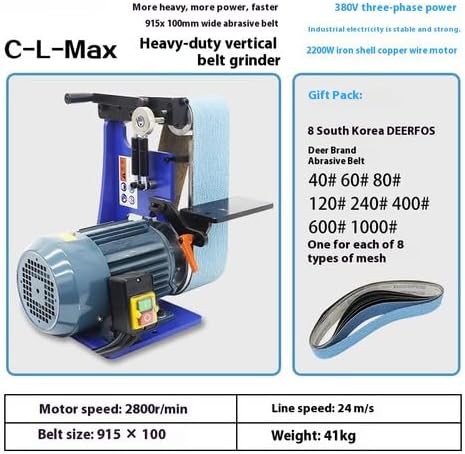 ya 14 9.20 zhengce Belt Sander Metal Grinder Electric Small Sanding and Polishing Machine Vert-18
