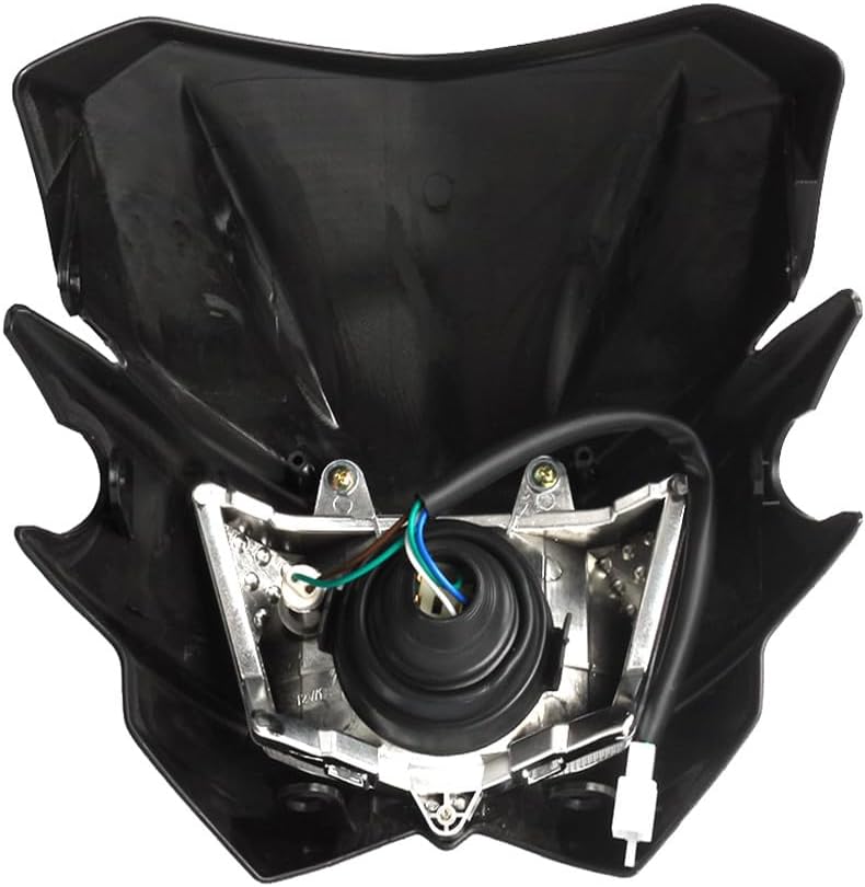 ya 4 8.14 Motorcycle Bike Headlight For Harley Street Fighter Spyder Black Universal