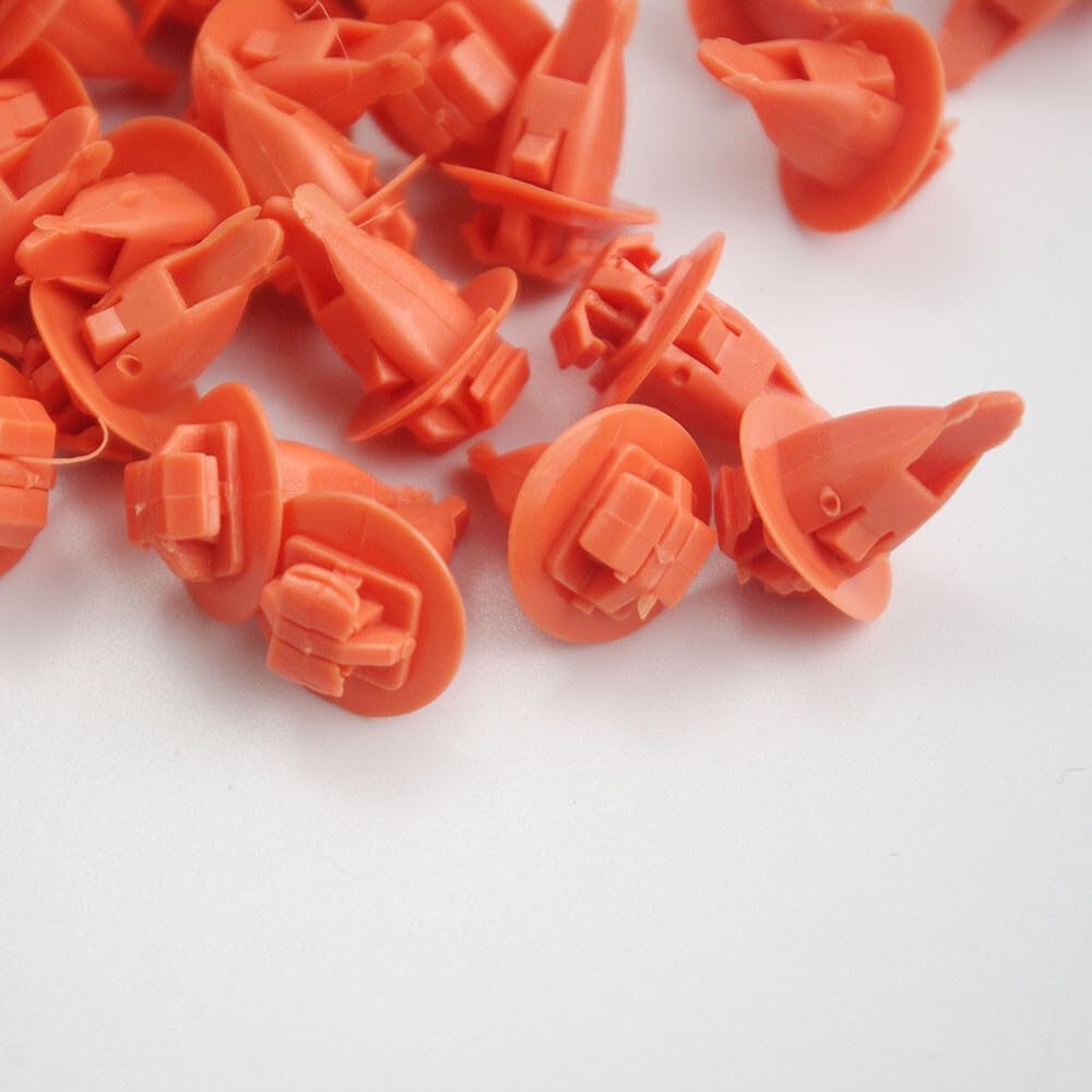ya 2 8.15 Fender Wheel Flare Moulding Clip Retainer Fasteners Qty50 for Toyota Orange