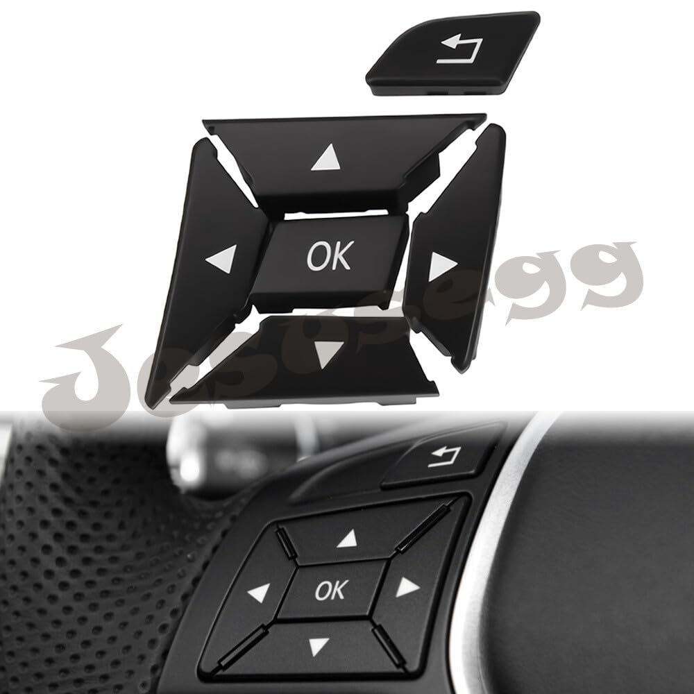 ya 13 9.15 baidi Left Steering Wheel Control Menu Switch Button Cover for Mercedes C Class Black