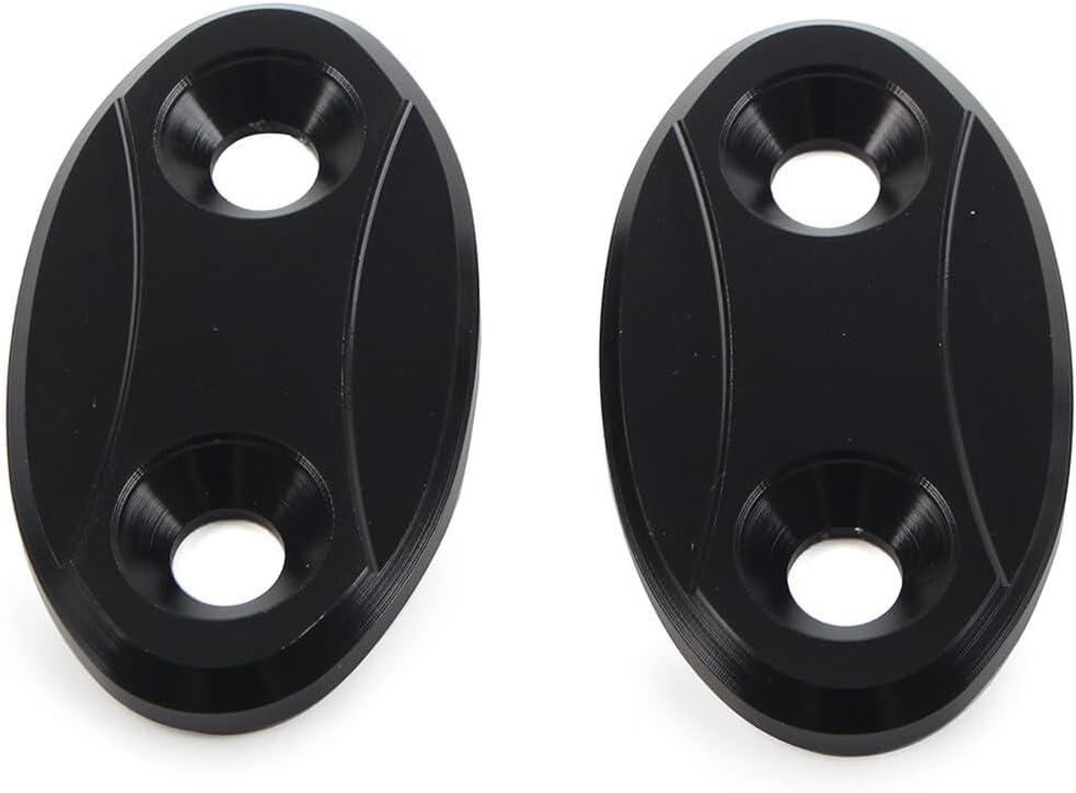 ya 23 10.7 baidi 2x Rearview Mirror Block Off Base Plates Cover for BMW S1000RR 2009-2018 Black