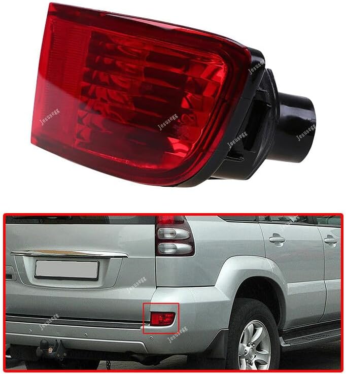 ya 9 10.24 Rear Right Tail Bumper Fog Light Housing Fit for Toyota for Land Cruiser Prado 02-09 Red