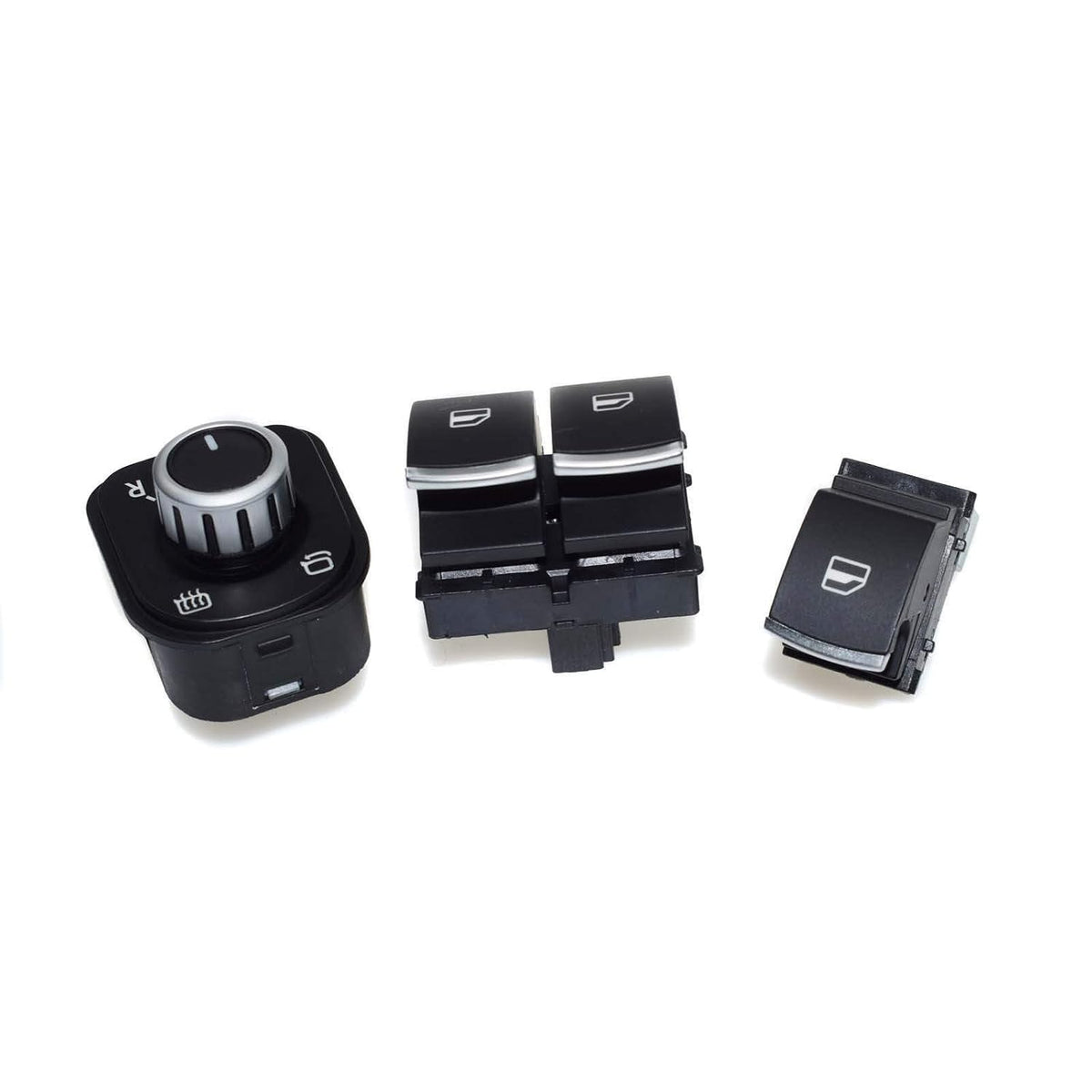 ya 4 8.8 Chrome Electric Window Mirror Switch Set Suitable for VW Eos Golf MK5 MK6 GTI