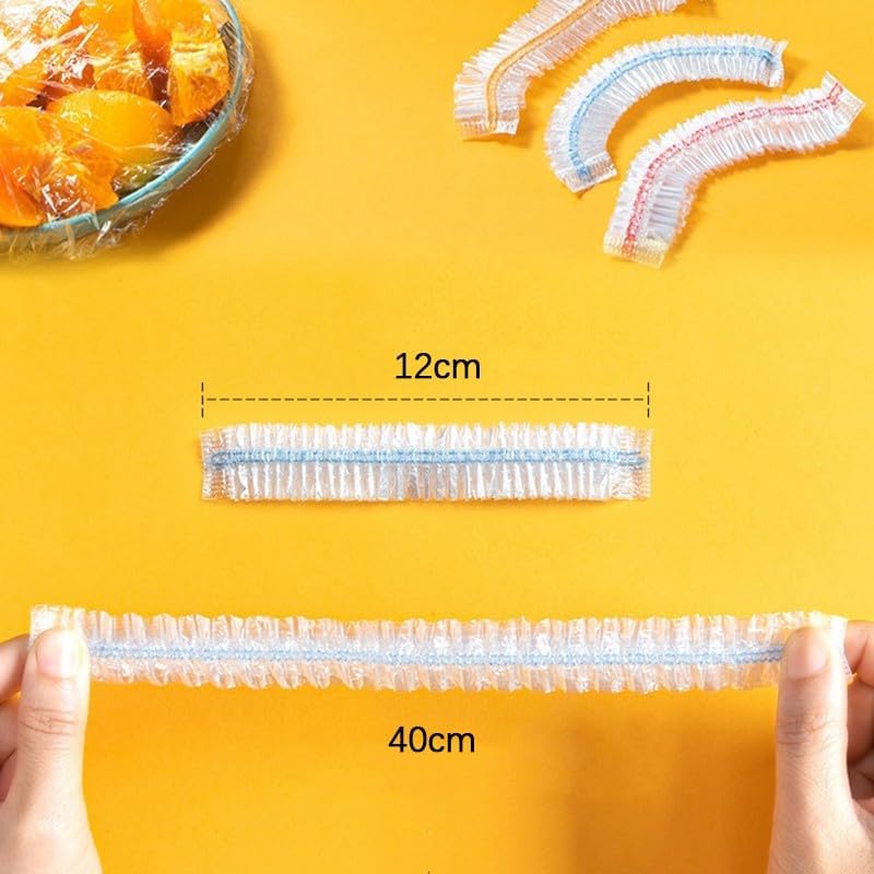 ya 14 9.20 baidi 100pcs Fresh Keeping Bags Film Elastic Stretch Disposable Bowl Cover Food Sea-wq-1