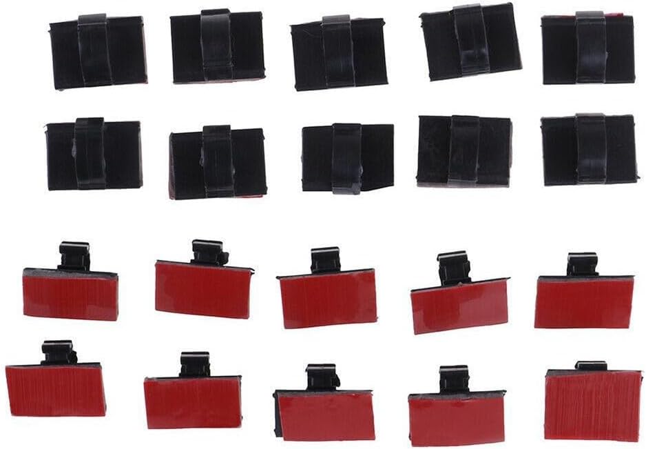 ya 4 8.8.2 10Pcs Self-Adhesive Wire Cable Clamp Clip Holder For Car Organizer