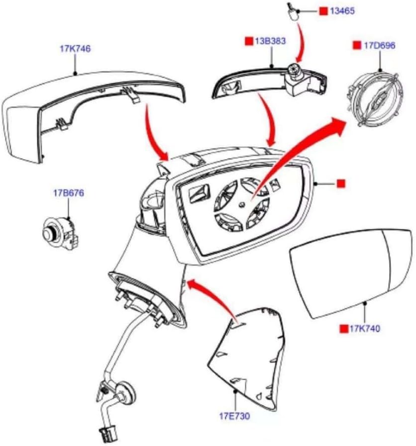 ya 4 8.10 Rearview Mirror for Ford Ecosport