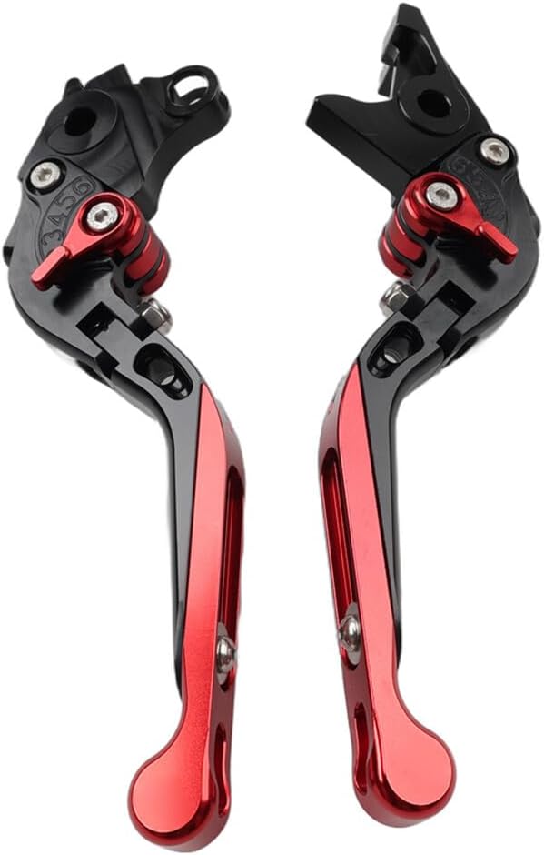 ya 5 8.10 for Suzuki Hayabusa GSXR1300 08-2015 Black/Red CNC Foldable Brake Clutch Levers