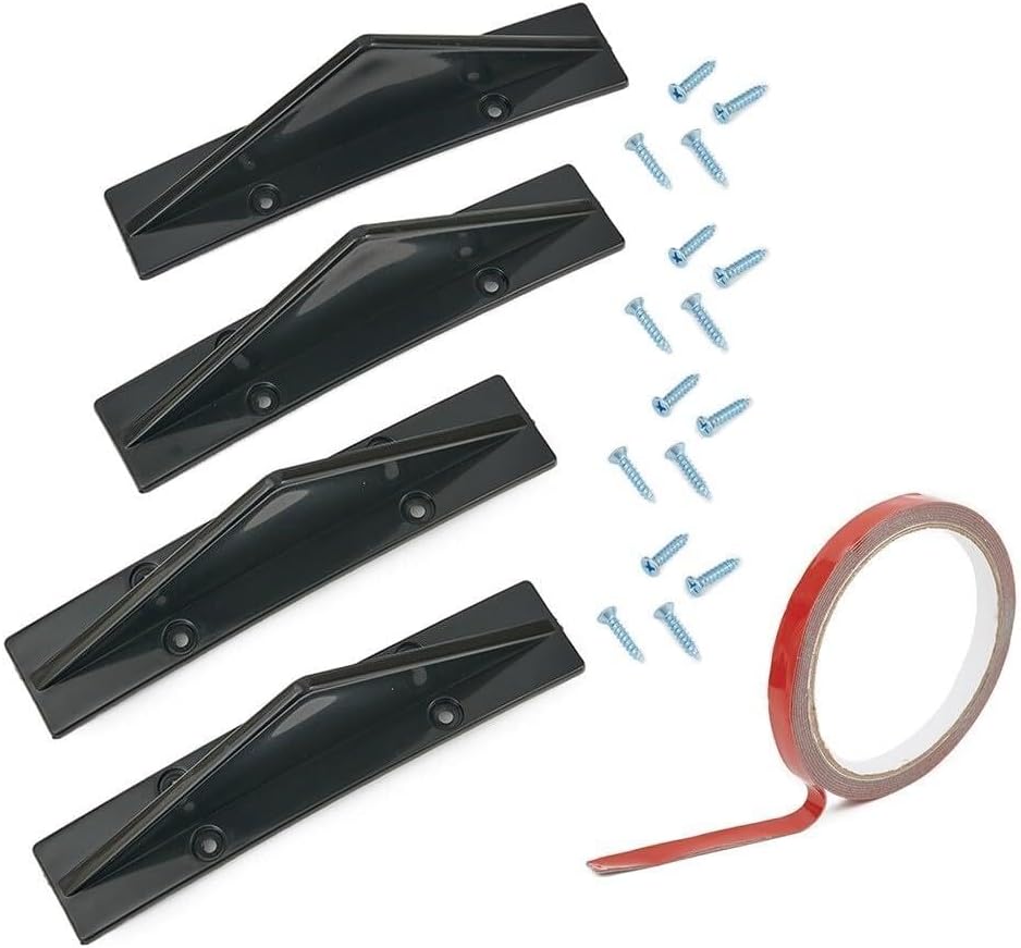ya 2 8.15 4* Rear Bumper Diffuser Cap for Chrysler 300 ABS Plastic Black Universal New