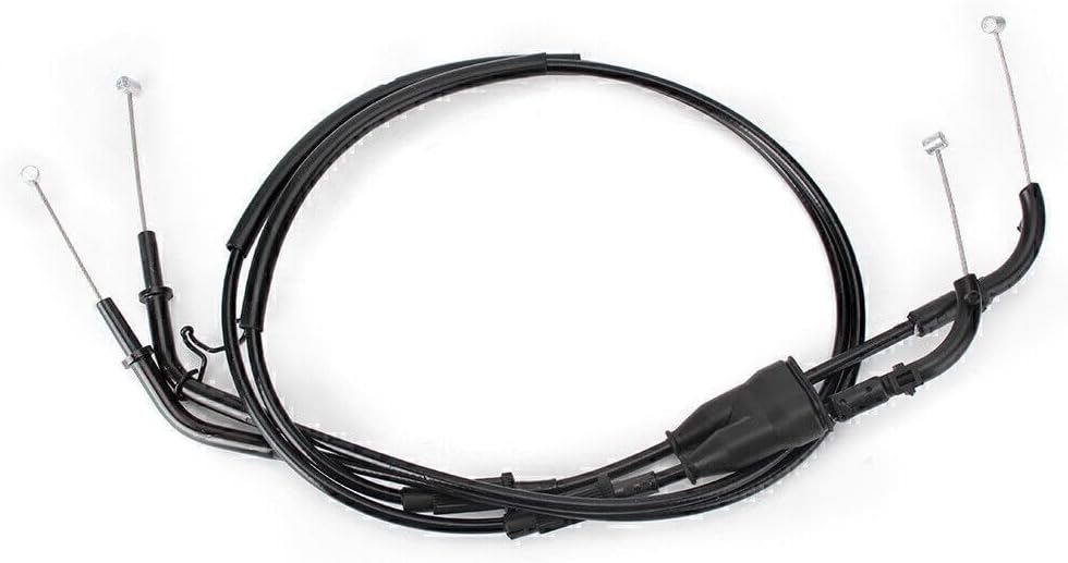 ya 4 8.8.2 2x Throttle Cable Wire LineFit for Kawasaki ZX10R ZX-10R 2006-2007 Black