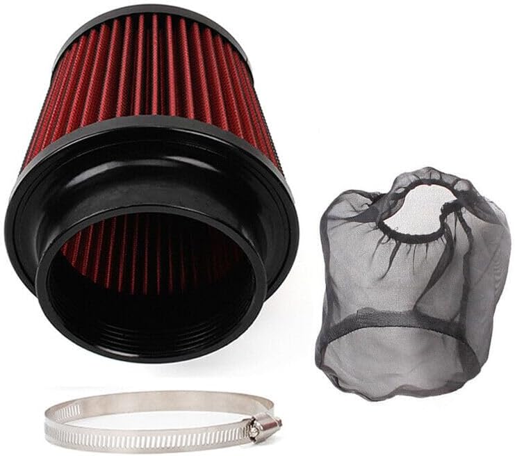 ya 10 9.16 zhengce 4 Universal Round Cone Air Filter with Clamp and Filter Screen