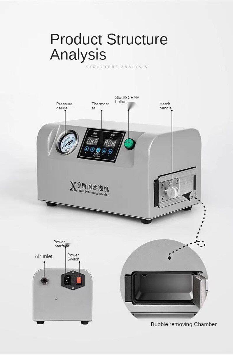 ya 16 10.20 baidi New Bubble Remover LCD Screen Autoclave Debubble Machine Explosion Proof