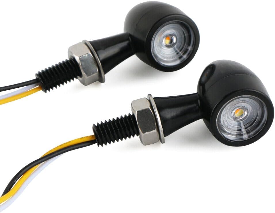 ya 14 9.20 zhengce 2X Motorcycle E24 Tinted LED Bar Ends for Mini Indicators For Chopper Custo-1