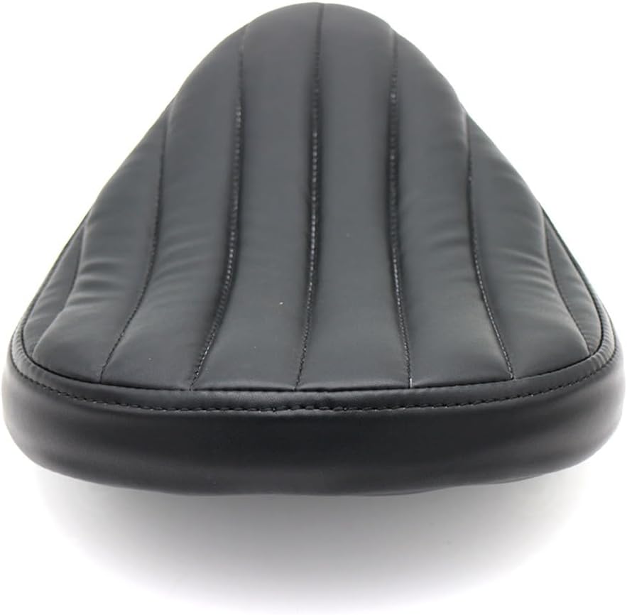 ya 4 8.8.2 Black Tuk & Roll PU Leather Contoured Solo for Seat for Harley Chopper Bobber Custom
