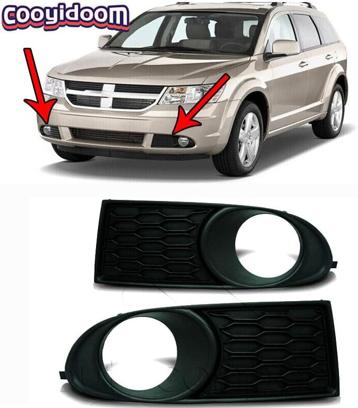 ya 2 8.15 Suitable for replacing fog light shiel for DS with for Dodge Journey in 2014, 2015, 2016, 2017, and 2018
