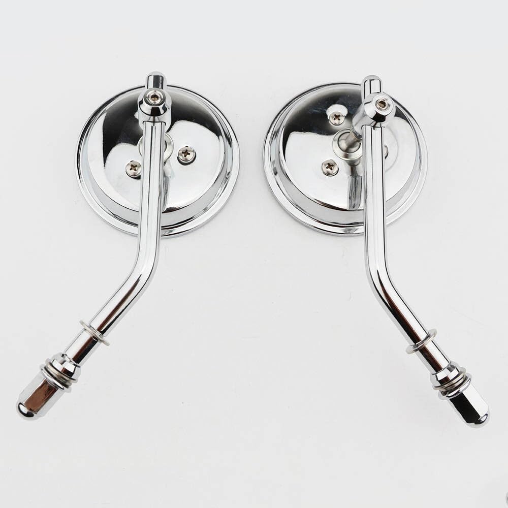 ya 13 9.15 baidi 2-Piece Chrome-Plated Round Motorcycle Rearview Mirrors for Harley-Davidson Sportster Bobber-