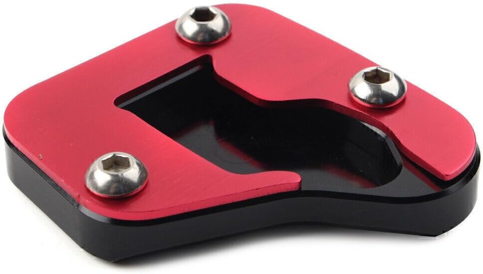 ya 4 8.8.2 Motorcycke Kickstand Sidestand Enlarge Plate Pad for Suzuki Hayabusa 08-19 Red