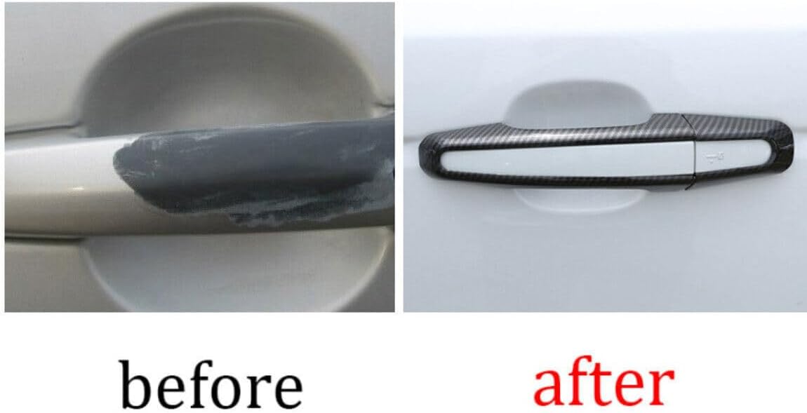 ya 5 8.10 for Land Rover Discovery 5 17-25 Carbon Fiber Out Side Door Handle Cover Trim 8X