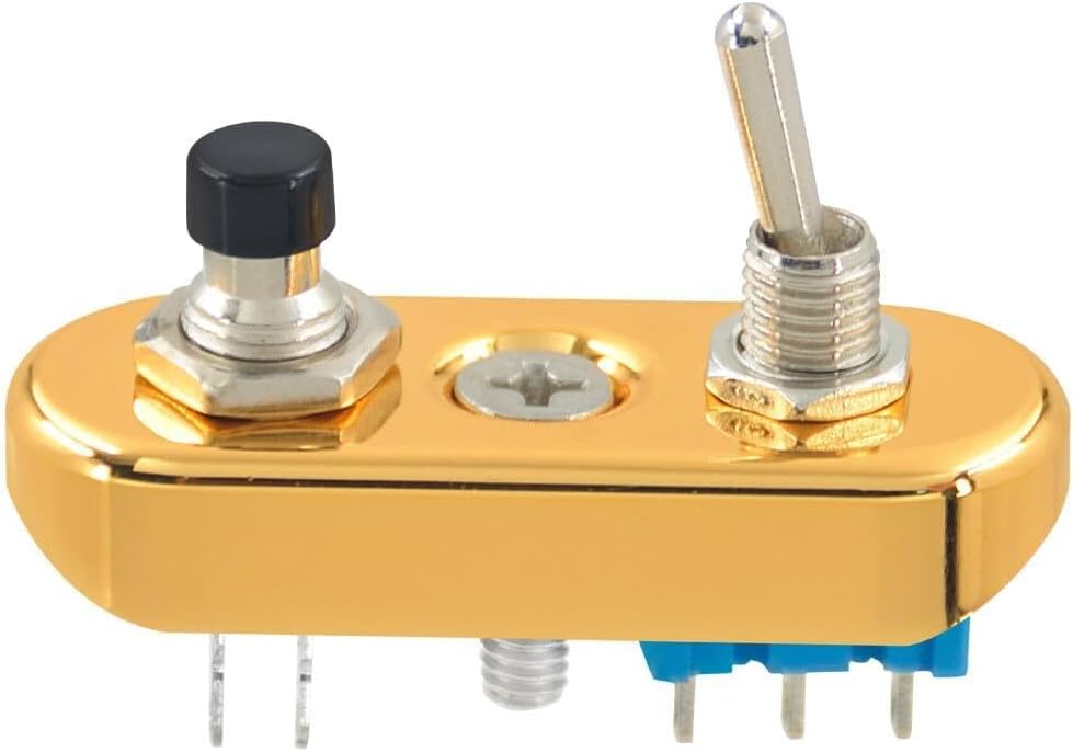 ya 4 8.24 baidi Gold for Mini Control Toggle Push Switch ON/OFF Button For Universal 1 Handlebar