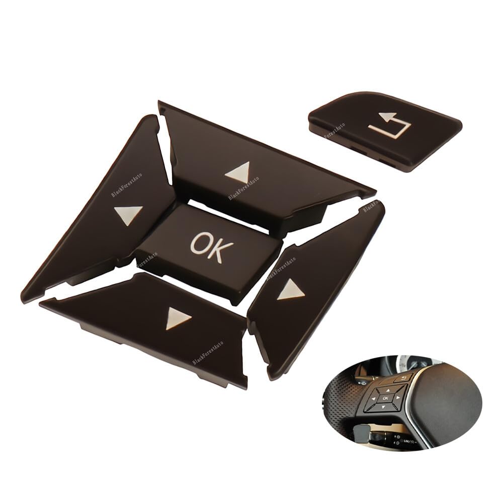 ya 13 9.15 baidi for C Class Brown Left Steering Wheel Control Menu Switch Button Cover