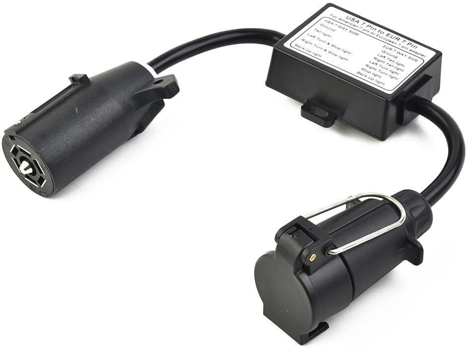 ya 5 8.24 baidi Durable Parts Trailer Light Converter 7-Pin 7-Way Blade Socket Round Plug