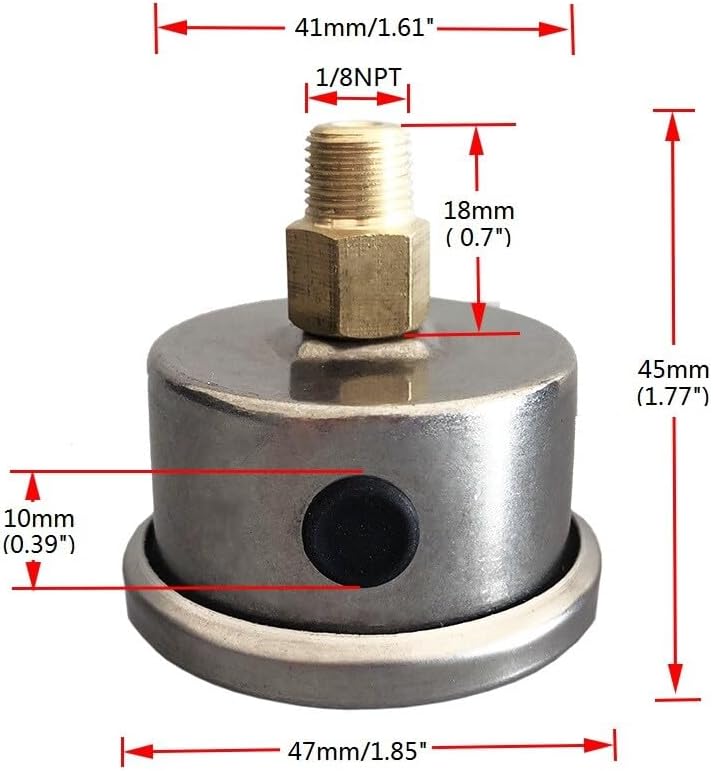 ya 11 9.14 baidi2Pcs Adjustable 0-160 PSI Fuel Oil Pressure Regulator Gauge 1/8 NPT Universal