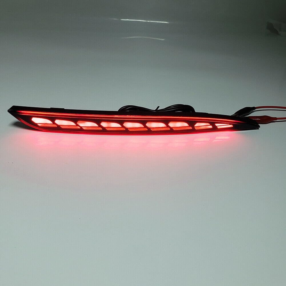 ya 2 8.15 Rear Fog Lamp Brake Light Dynamic Dragon Scales Style Fit for Tesla Model Y 20-22