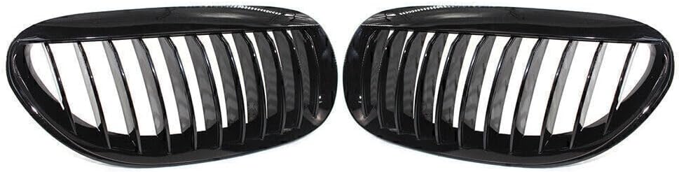 ya 4 8.14 2x Front Kidney Bumper Grille Grill For Fit for BMW E63 E64 650i M6 2004-2010