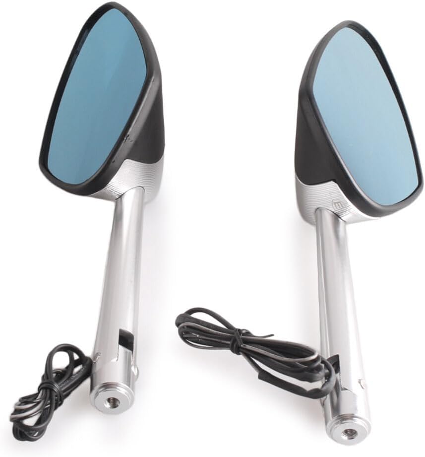 ya 2 8.15 2X Motorcycle Side Rearview Mirror w/Signal for Ducati for Suzuki Aprilia for Kawasaki