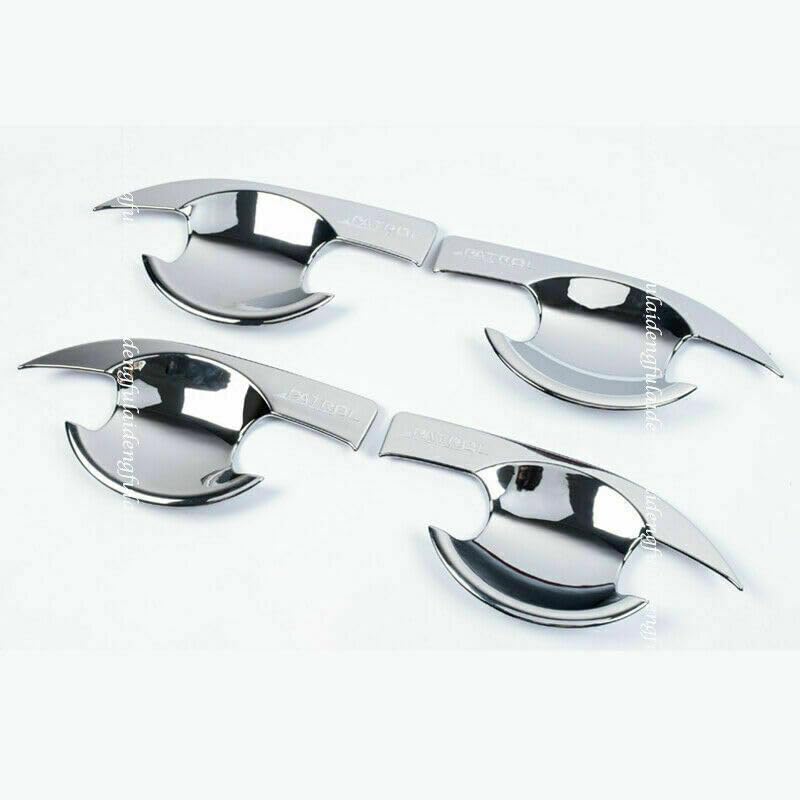 ya 6 8.24 baidi Chrome Exterior Door Handle Bowl Cover Trim for Nissan Patrol Y62 Armada 2013-2020