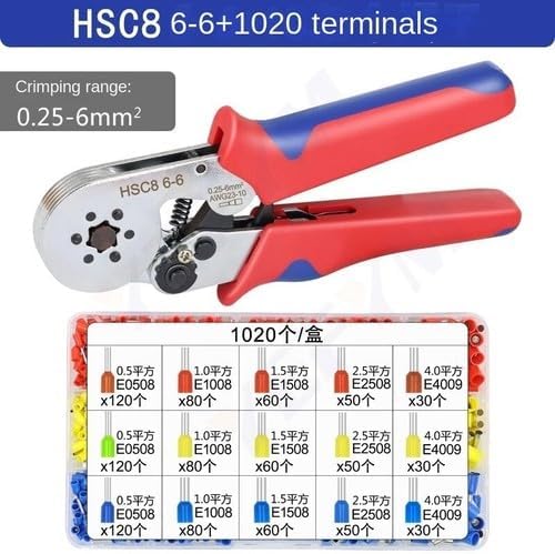 ya 28 10.13 baidi HSC8 6-4 Hexago l Serrated Self-Adjusting Ratchet Wire Termi l Crimper Kit-10-1