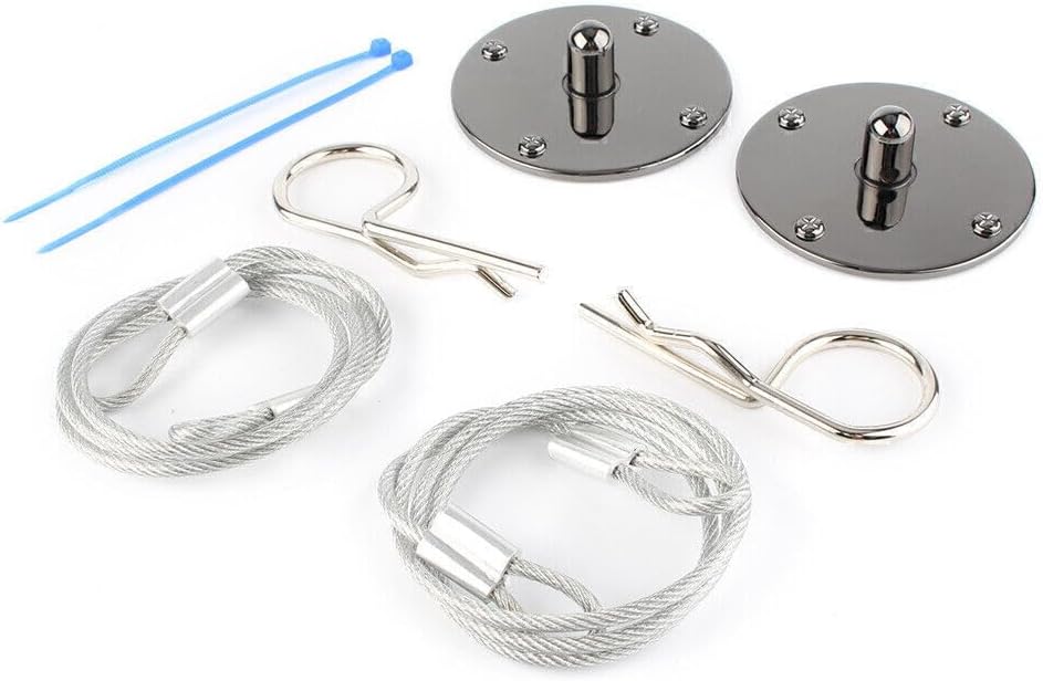 ya 4 8.24 baidi 2x CNC Racing Bonnet Hood Pin Lock Appearance Kit Aluminum Universal