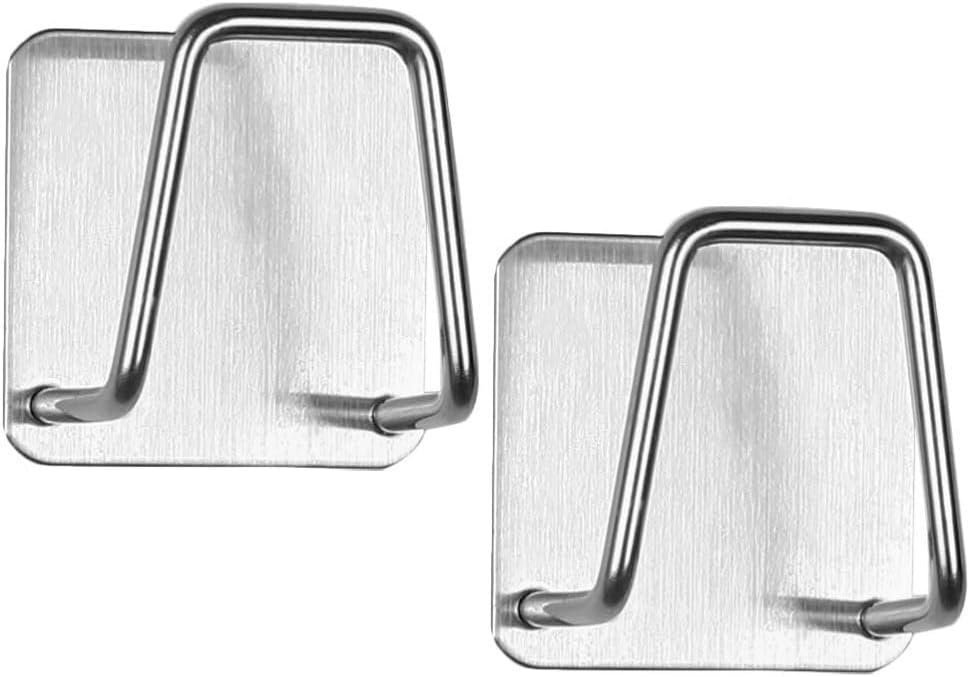 ya 26 10.21 baidi 2PCS Stainless Steel Spon Holders Self Adhesive Universal Spon Racks
