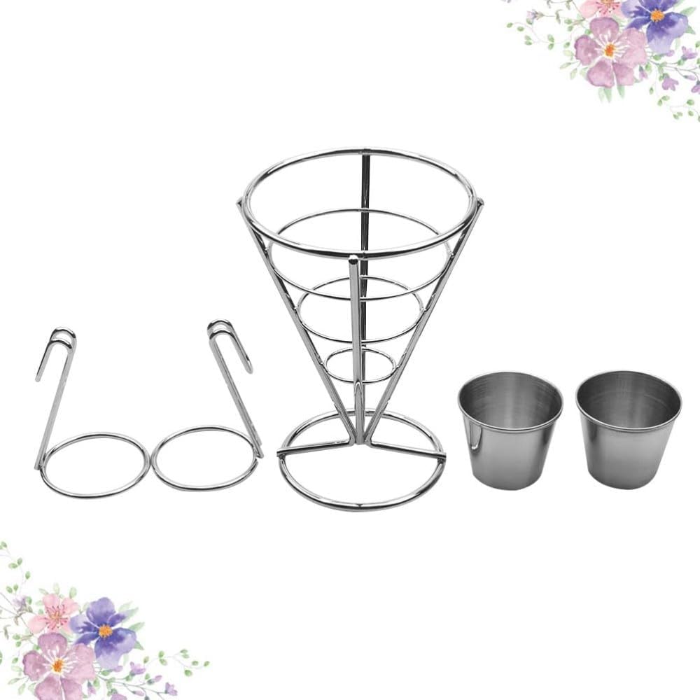 ya 26 10.21 baidi French Fries Rack Metal Snacks Holder Chips Display Appetizers Fried Chicken-2
