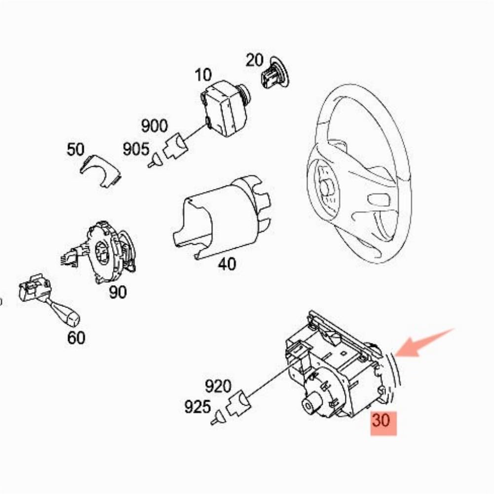 ya 4 8.8 Headlight Control Switch for Mercedes GL ML R Class 06-12