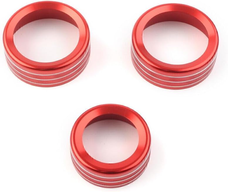ya 10 9.16 baidi 3X red Console AC Switch knob Ring Trim for for Alfa Romeo for Giulia for Stelvio 2017-2020