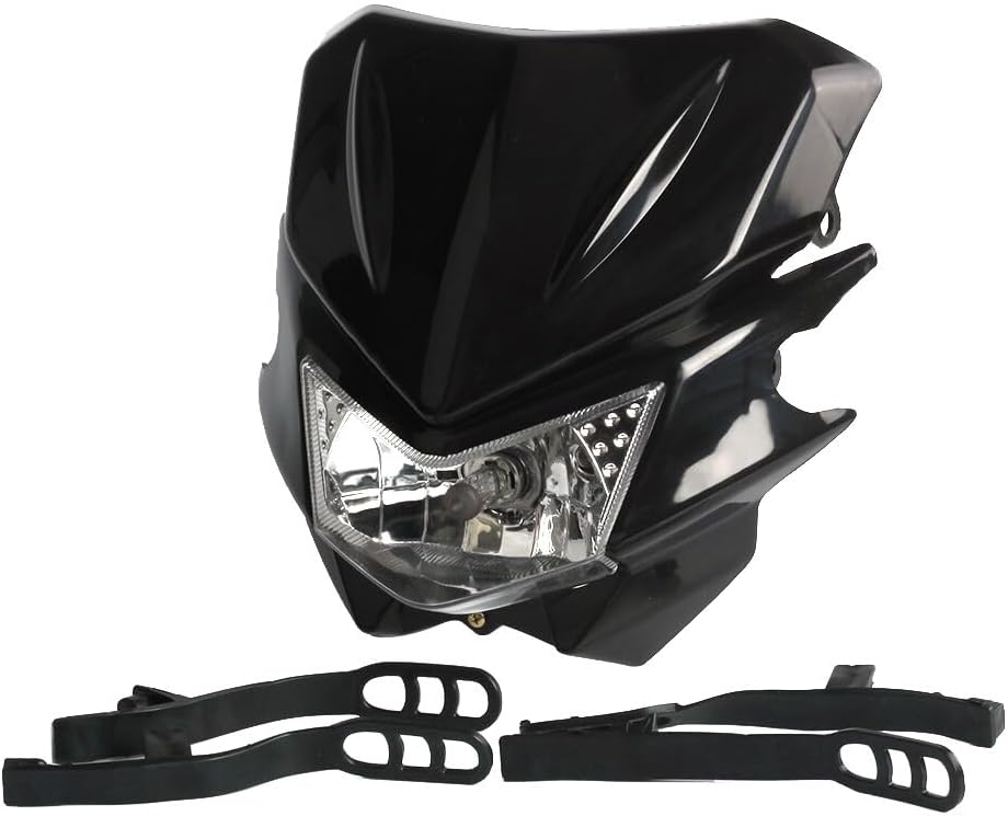 ya 4 8.14 Motorcycle headlight rectifier headlight high/low dual lights universal off-road bicycle